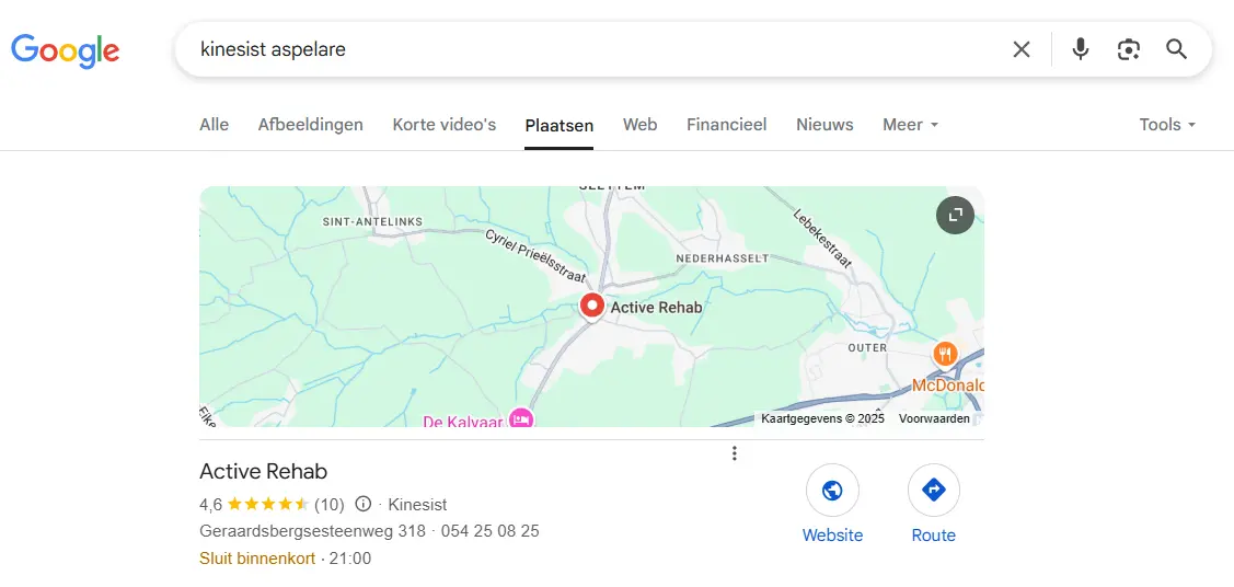 Lokale SEO kaart Google