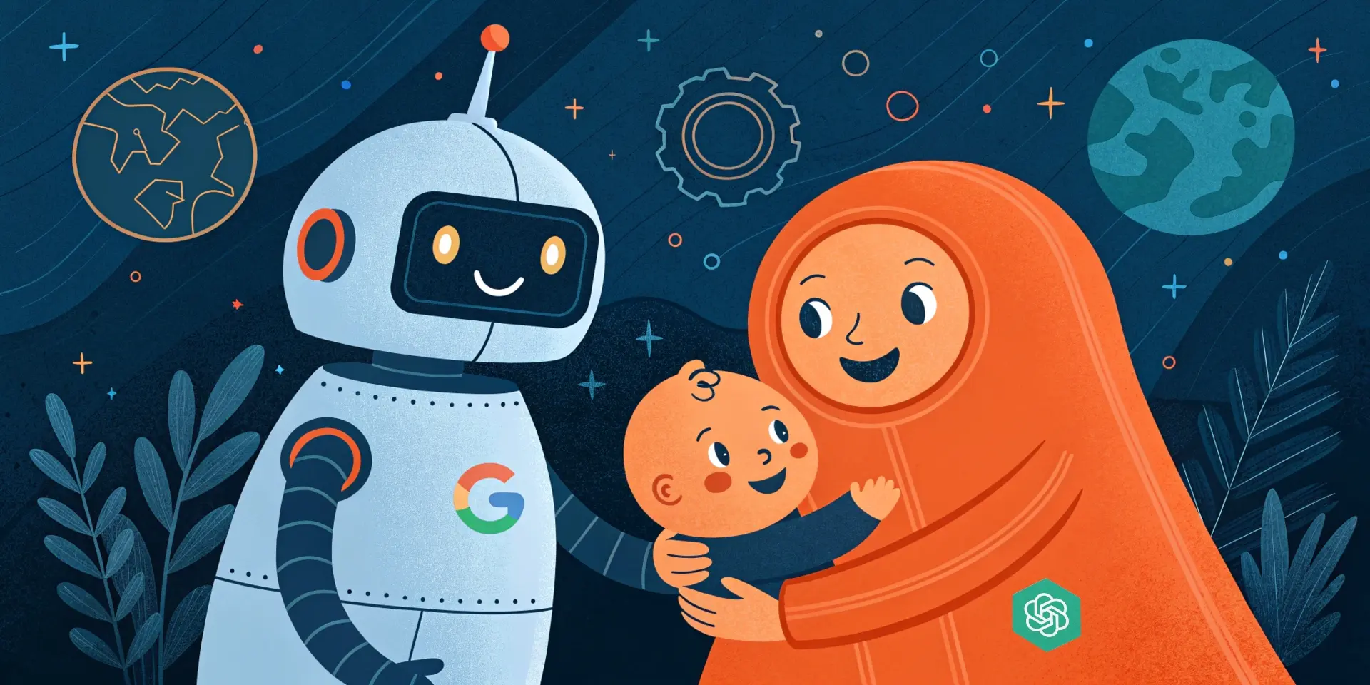 Google AI Overzicht baby met ChatGPT